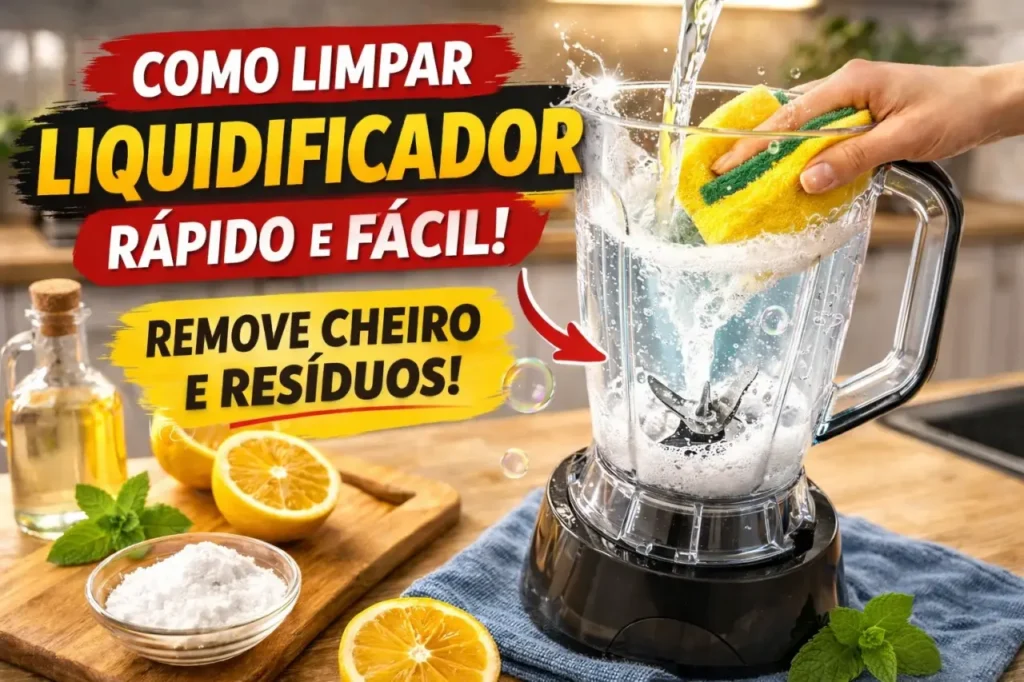 Como limpar liquidificador rápido: truque simples que remove resíduos e cheiro