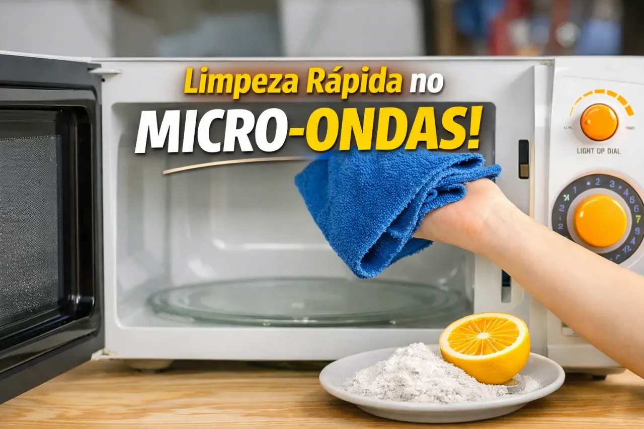 Como limpar micro-ondas rápido: truque simples que remove gordura em minutos